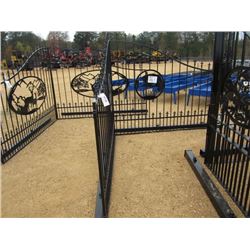 16' METAL GATE W/POST, FISH SCENE