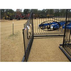 16' METAL GATE W/POST, DEER SCENE