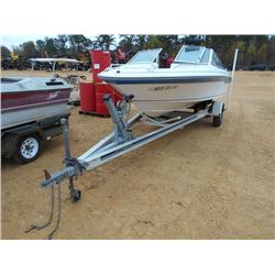 SEARAY 16' BOAT, INBOARD/OUTBOARD MERCRUISER, WALK THROUGH WINDSHIELD, HUMMINGBIRD DEPTH FINDER, MAG