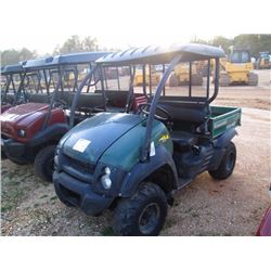 KAWASAKI 610 MULE, S/N 1K1AEEA10BB556320 (11 YR) 4X4, DUMP BED, METER READING 1,445 HOURS