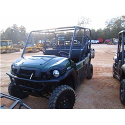 KAWASAKI PRO FXT 4X4 MULE, S/N 500355 (15 YR) 6 PASSENGER, DUMP BED, ROLL BAR, BRUSH GUARD, METER RE