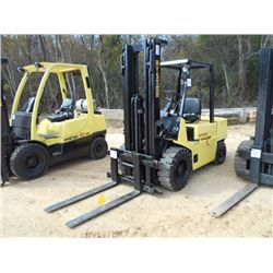 HYSTER H60XL MAST FORKLIFT, S/N B177B03288L, 5,000 CAP, CANOPY, 2 STAGE, 48" FORKS, METER READING 7,