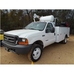 1999 FORD F-550 SERVICE TRUCK, S/N 1FDAF56F4XEE54899, POWERSTROKE DIESEL ENG, 5 SPD TRANS, SERVICE B