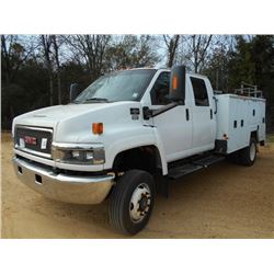 2006 GMC C5500 CREW CAB 4X4 SERVICE TRUCK, S/N 1GDE5E3236F418605, DURAMAX DIESEL ENG, A/T, MAINTAINE