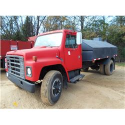1981 INTERNATIONAL S/A WATER TRUCK, S/N 1HTAA1858BHA29974, IHC DIESEL ENG, 5 SPD TRANS, REAR WATER T