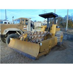 CAT CP-563C VIBRATORY ROLLER, S/N 5JN00652, 84" PADFOOT DRUM, BACKFILL BLADE, CANOPY, METER READING 