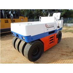 KOMATSU JW33-2 PNEUMATIC ROLLER, S/N JW332-1842, 7 TIRE ROLLER, DIESEL ENG, METER READING 3,820 HOUR