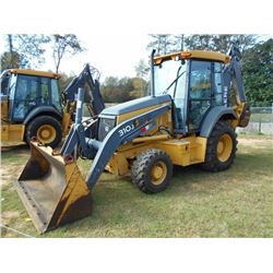 JOHN DEERE 310J 4X4 LOADER BACKHOE, S/N 208739 (11 YR) GP BUCKET, 24" HOE BUCKET ECAB W/AIR, METER R
