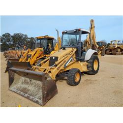 NEW HOLLAND 555E 4X4 LOADER BACKHOE, S/N 031007053, GP BUCKET, 18" HOE BUCKET, CANOPY, METER READING
