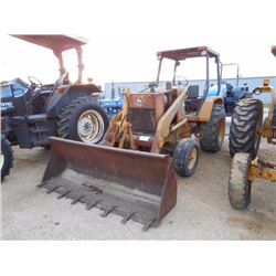 JOHN DEERE 210C SKIP LOADER, S/N 762354, GP BUCKET, GANNON REAR COUNTERWEIGHT, METER READING 2,491 H