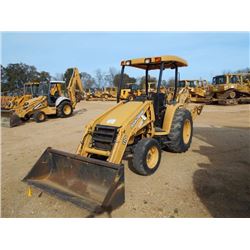 JOHN DEERE 110 4X4 LOADER BACKHOE, S/N 009999, GP BUCKET, CANOPY, METER READING 2,445 HOURS