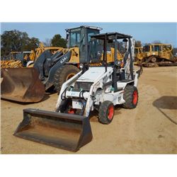 BOBCAT B100T MINI LOADERBACKHOE , S/N 572111193, GP BUCKET, CANOPY, METER READING 1,308 HOURS