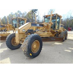 CAT 140H MOTOR GRADER, S/N 2ZK07697 (02 YR) 14' HYD MOLDBOARD W/TIP CONTROL, ECAB W/AIR, 14.00R24 TI