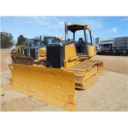 JOHN DEERE 700J LGP CRAWLER TRACTOR, S/N 157080, (08 YR) 6 WAY BLADE, CANOPY, METER READING 4,423 HO