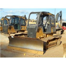 JOHN DEERE 550J CRAWLER TRACTOR, S/N 212847, (12 YR) 6 WAY BLADE, CANOPY, SWEEPS, SIDE & REAR SCREEN