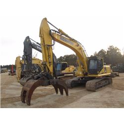 KOMATSU PC360LC-10 HYDRAULIC EXCAVATOR, S/N A32076, (11 YR)10' 6" STICK, GRAPPLE, QUICK COUPLER, AUX