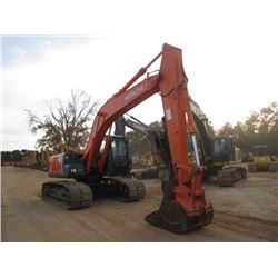 HITACHI ZX200LC HYDRAULIC EXCAVATOR, S/N 320707, 9' STICK, 36" BUCKET, THUMB, ECAB W/AIR, METER READ