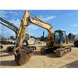 KOMATSU PC138USLC HYDRAULIC EXCAVATOR, S/N 2177, (07 YR) 7'6" STICK, 29" BUCKET, THUMB, AUX HYD, MET