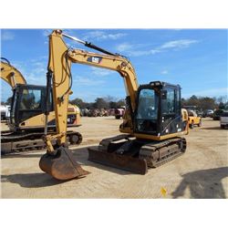 CAT 307D MINI HYDRAULIC EXCAVATOR, S/N DSG02632, (11 YR) 7' 3" STICK, 30" BUCKET, AUX HYD, BACKFILL 