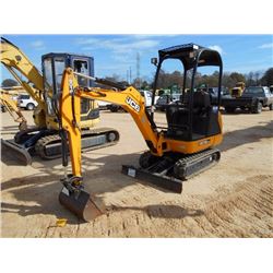 JCB 8018 MINI EXCAVATOR, S/N 4YS00933 (14 YR) 3'-6" STICK, 24" BUCKET, BLADE, CANOPY, METER READING 