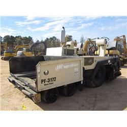 INGERSOLL-RAND PF3172 ASPHALT PAVER, S/N 185583, 10'-16' SCREED, CUMMINS DIESEL ENG, METER READING 4