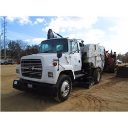1991 FORD L7000 VACUUM TRUCK, S/N 1FDXR72P5MVA32132, FORD DIESEL ENG, A/T, TYMES 600 BODY, S/AN 9201