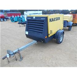 KAESER 210 DFM AIR COMPRESSOR, S/N 1254, KUBOTA DIESEL ENGINE, TAG TRAILER, METER READING 450 HOURS
