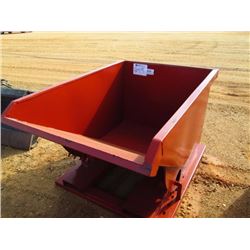 STANDARD DUTY 1 CU YD STACKABLE SELF DUMPING HOPPER, 4,000# CAPACITY