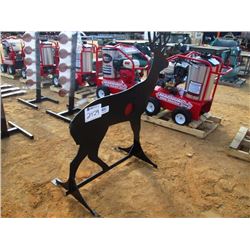 3/8 AR500 STEEL DEER SHOOTING TARGET W/HEART FLAPPER