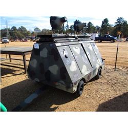 WARNER & SWASEY FLOOD LIGHT SET, PORTABLE, DIESEL ENG, 2KW, 115 VOLTS, 60 CYCLE, METER READING 3,401