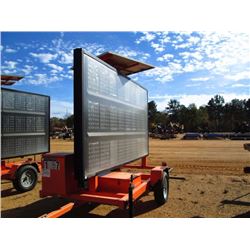 K & K SYSTEMS DIGITAL SIGN BOARD, S/N 44144, BATTERY/SOLAR POWERED, 24 DIGIT, 6.5'X11' DISPLAY, TRAI