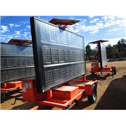 K & K SYSTEMS DIGITAL SIGN BOARD, S/N 44092, BATTERY/SOLAR POWERED, 24 DIGIT, 6.5'X11' DISPLAY, TRAI