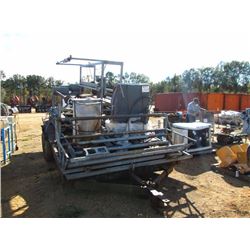 BUNTING LAMINATING MACHINE W/CONTROL, MTD ON SHOP BUILT T/A TAG TRAILER