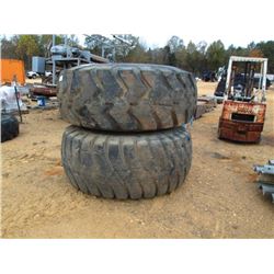 1 LOT (2) 29.5X29 TIRES & RIMS