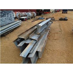 1 LOT MISC SIZE GALV STEEL BEAMS