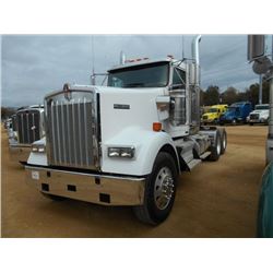 2014 KENWORTH W900L T/A TRUCK TRACTOR, S/N 1XKWD40X7EJ387347, 450 HP CUMMINS ENG, 10 SPD TRANS, 46K 