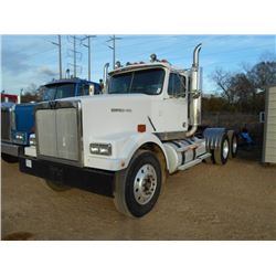 2000 WESTERN STAR T/A TRUCK TRACTOR, S/N 2WKPDCCK9YK960835, CAT DIESEL ENG, 13 SPD TRANS, 46K REARS,