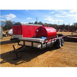 7' X16' T/A FUEL & SERVICE TRAILER, 550 GAL FUEL TANK, 12V ELECT FUEL PUMP (UNUSED), 7K WATT WESTING