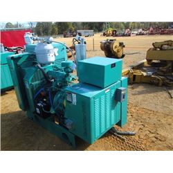 ONAN GENERATOR SET, S/N C890220453, LP GAS, METER READING 222 HOURS