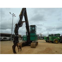 TIMBERJACK 635 TRACK LOG LOADER, S/N 972120, HIGH RISE CAB W/AIR, LIVE HEEL, LOG GRAPPLE, METER READ