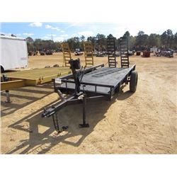 5' X 14' S/A SHOP BUILT UTILITY TRAILER RAMPS, MANUAL WINCH