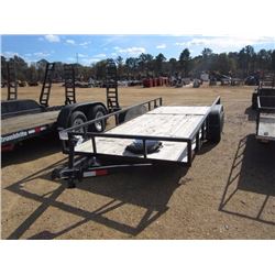 7' X 18' T/A TAG TRAILER, S/N 100018048, RAMPS, ST205/75D15 TIRES