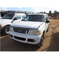 2004 FORD EXPLORER, S/N 1FMZU73W94UB44421, GAS ENG, A/T