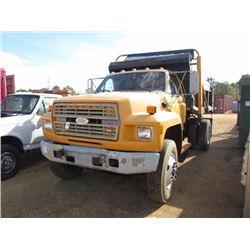 1992 FORD F700 S/A DUMP TRUCK, S/N 1FDXK74P4NVA14823, DIESEL ENG, A/T (DOES NOT RUN)