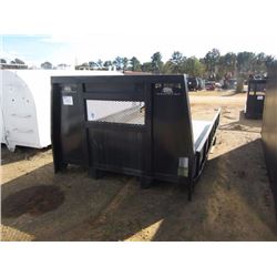 OX BODIES 12' FLATBED DUMP W/HEADACHE RACK (COUNTY OWNED)