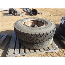 1 LOT (2) 9.00R20 TIRES & RIMS