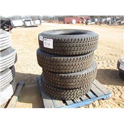 1 LOT (4) 295/75R22.5 TIRES