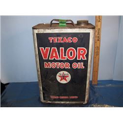 Texaco Valor Oil (2 Gallon?) Can