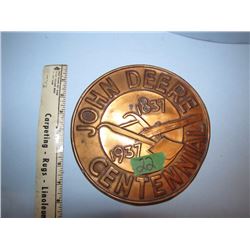 Cast John Deere Centennial Commerative Display 1837-1937