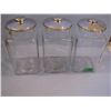 Image 2 : Lot of 3 Drugstore Display Jars with Chrome Lids
